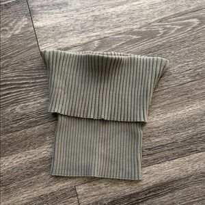 Ribbed Knit Olive Green Tube Top
